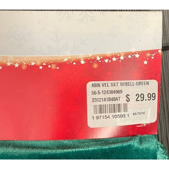 At Home Elf On A Shelf Red And Green Tree Shirt With Jingle Bells 48 Inch NW - Picture 6 of 6